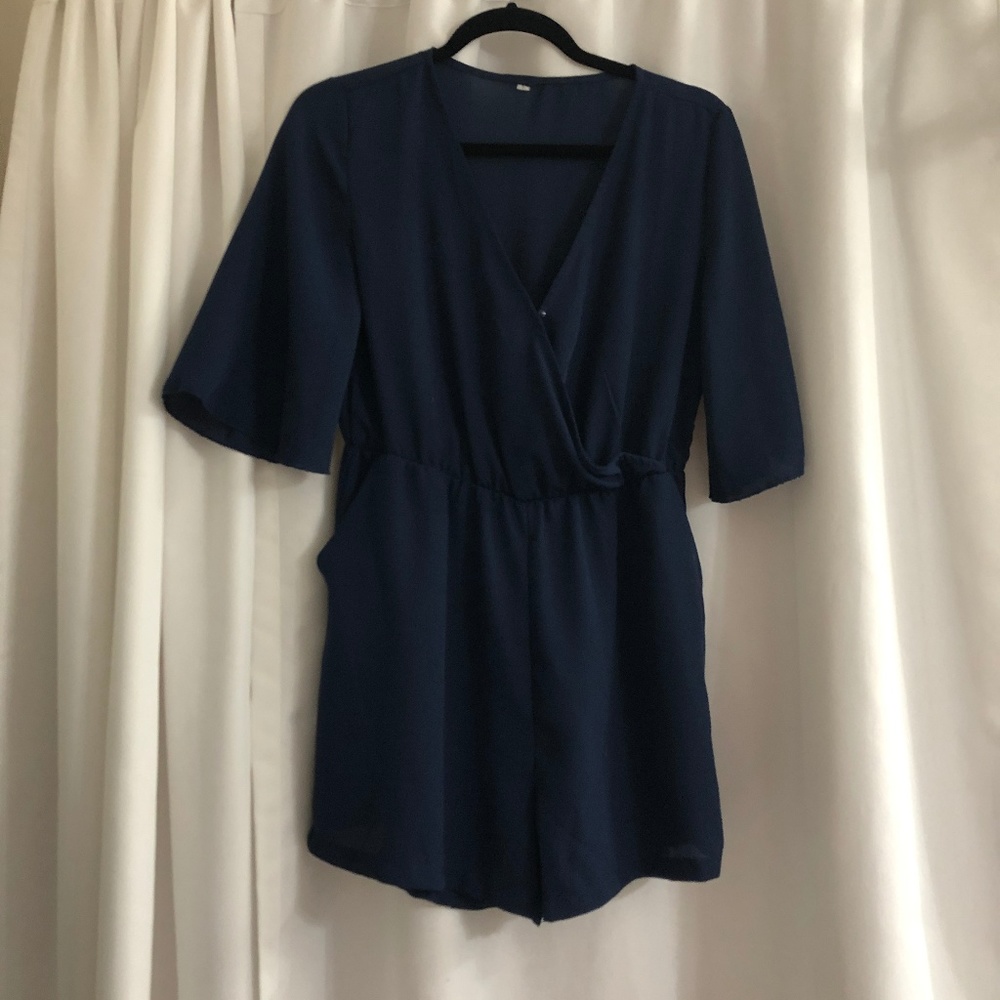 Navy Blue Romper